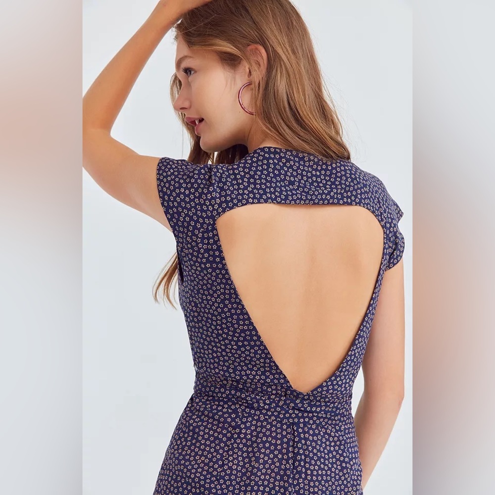 UO Kimchi Blue Printed Wrap Jumpsuit